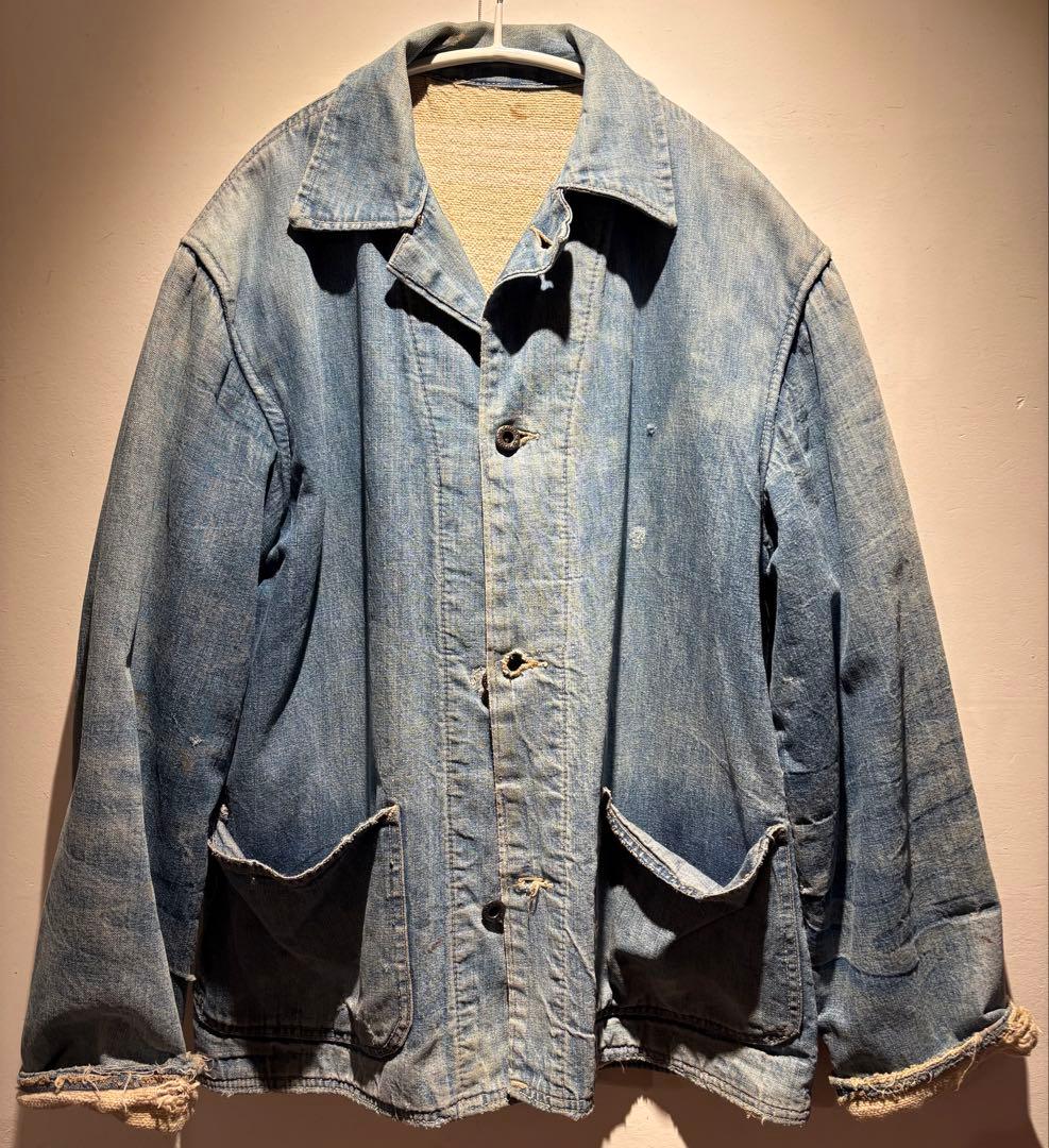 50s ビンテージ カバーオール ブランケットデニム　月桂樹ボタン