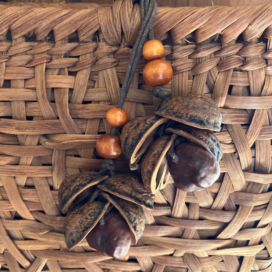 ⭐️専用です⭐️山葡萄カゴバッグ【くるみチャーム付き】