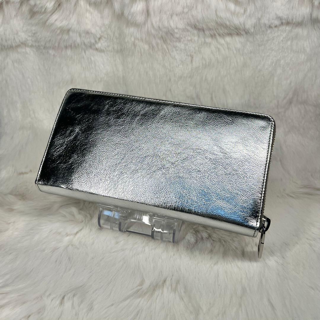 【新品未使用】YSL シルバー 長財布