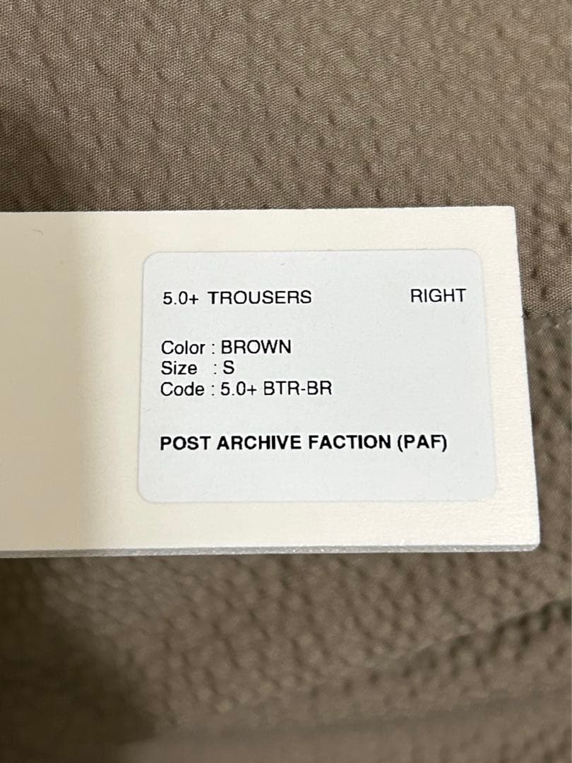 パンツ POST ARCHIVE FACTION 5.0+ TROUSERS RIGHT