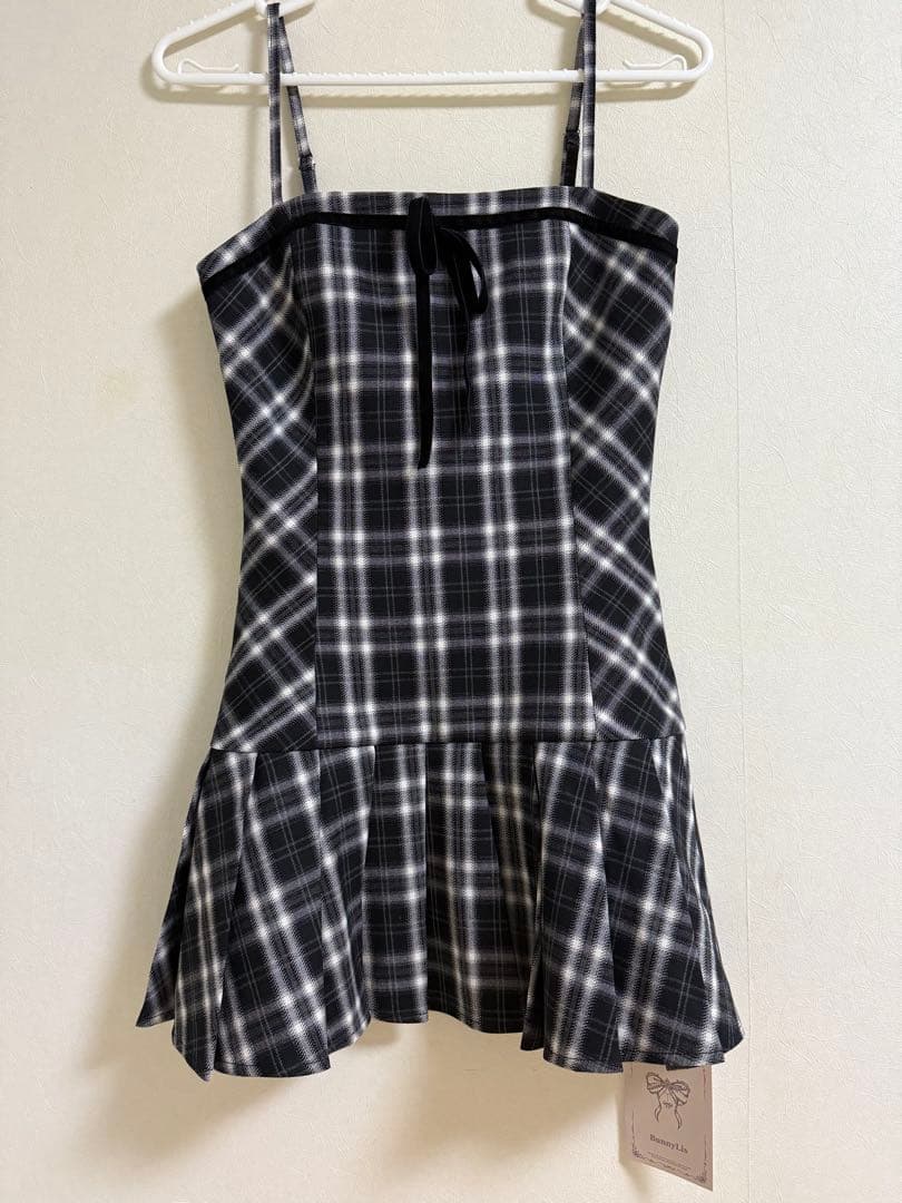 BunnyLis ファーボレロ×チェックミニワンピ LY128BS