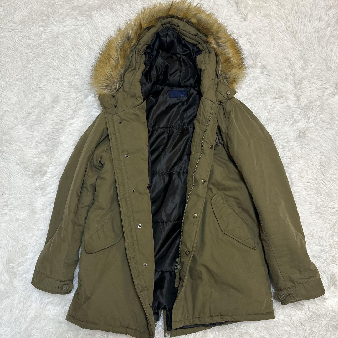 AVIREX アヴィレックス ファー付き モッズコート 中綿 オリーブ カーキ