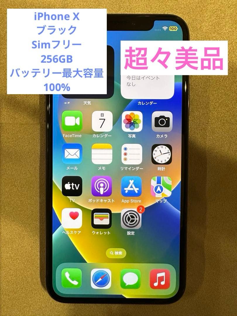 iPhone X Space Gray 256 GB SIMフリー