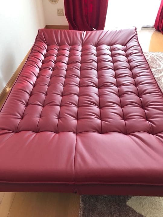 値下［超美品］ニトリ ソファベッド Nシールド 赤