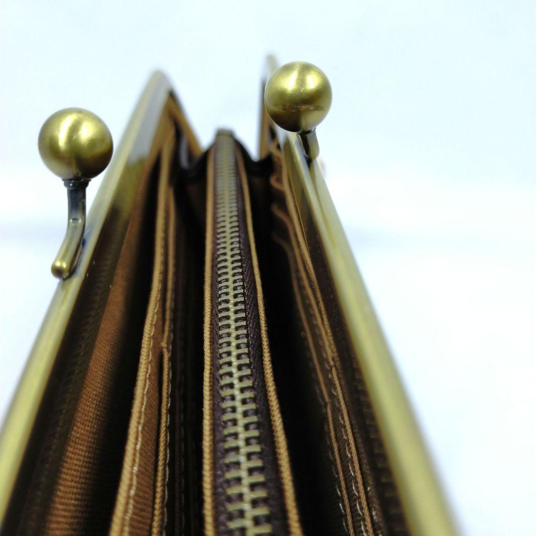 アインソフ　AinSoph 1237-LRSステアヘア一のドット柄がま口長財布