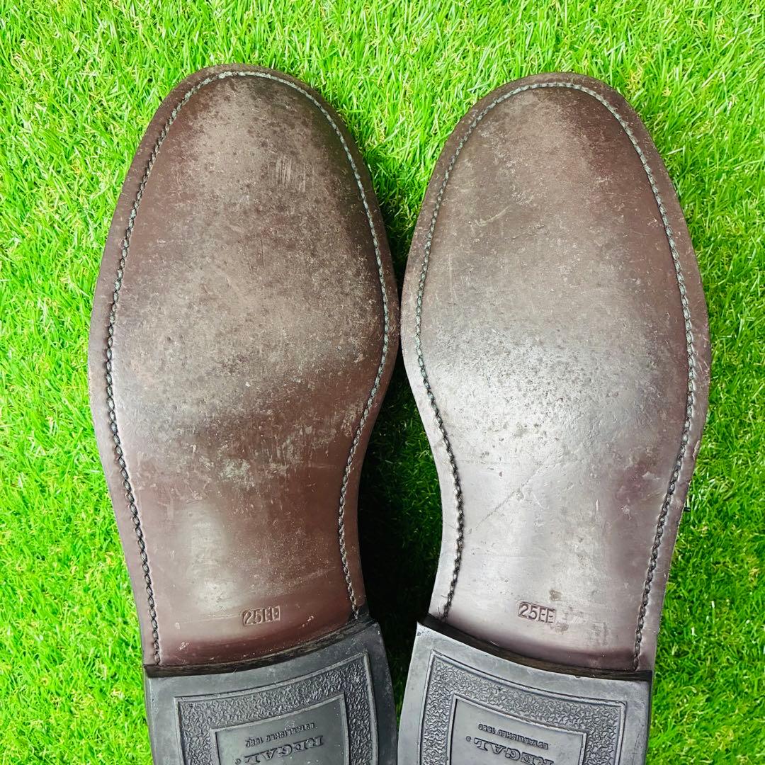 【極美品】REGAL 革靴 外羽根 ウィングチップ レザー 本革 厚底 25