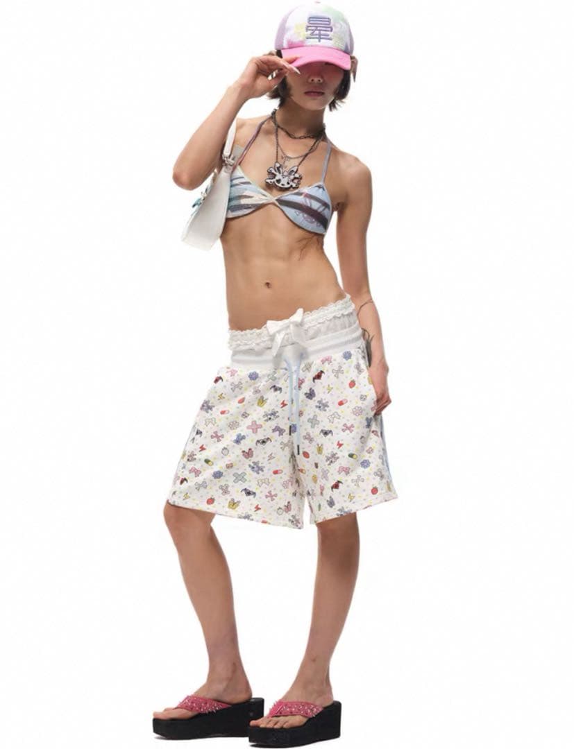 CFIERCE カラフル動物柄ショートパンツ