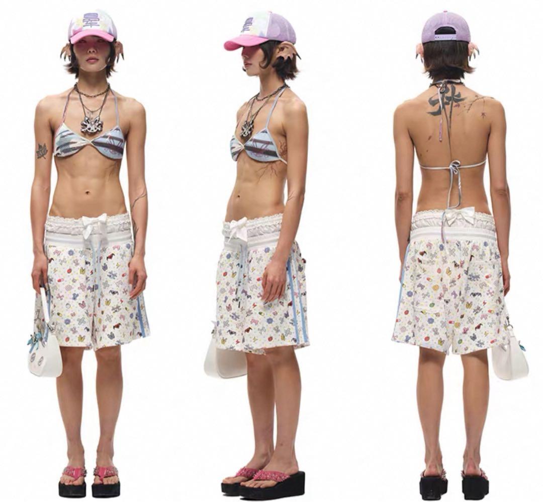 CFIERCE カラフル動物柄ショートパンツ