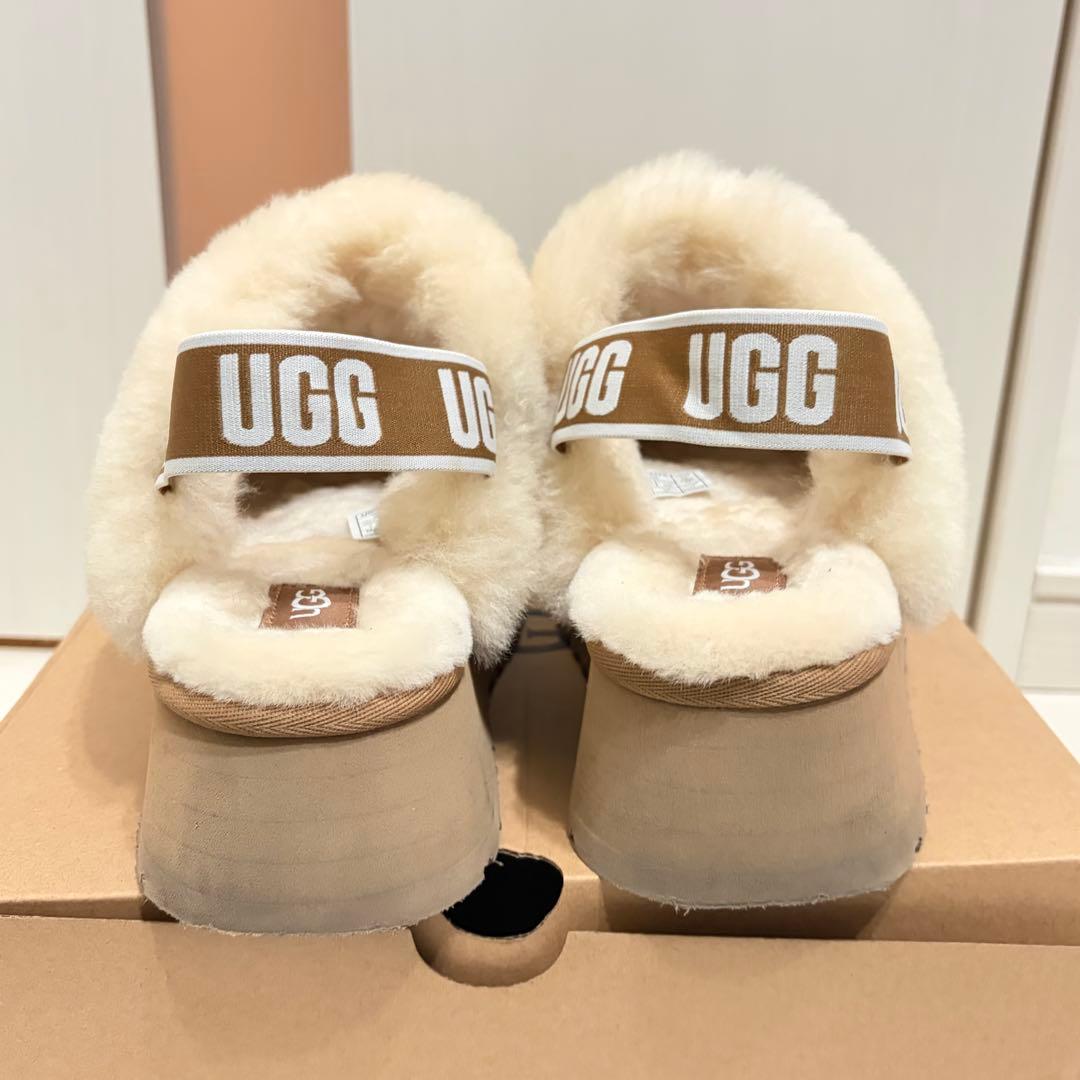 【み】UGG ムートンブーツ スリッポン　ブラウン　24