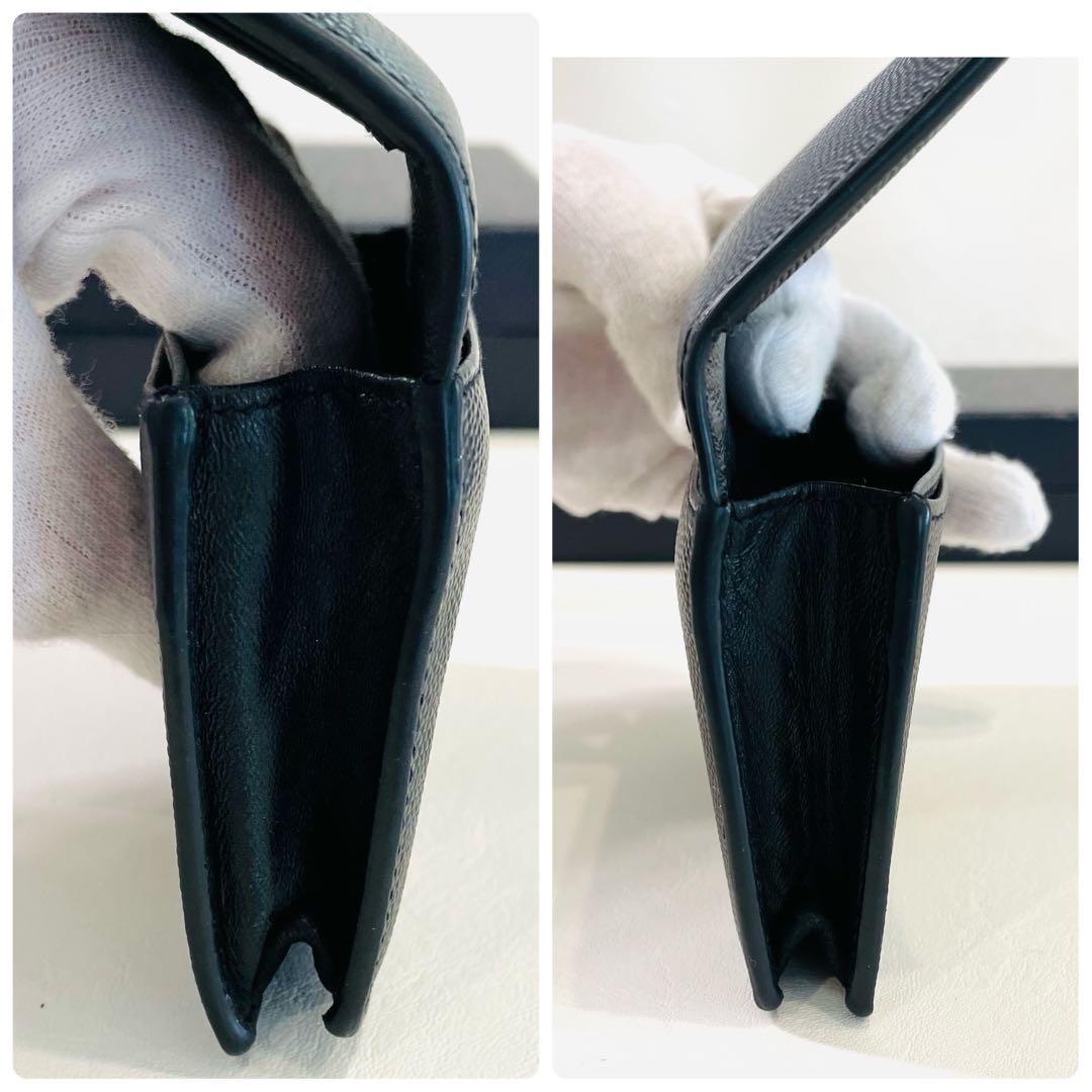 美品　サンローラン　名刺入れ　カードケース　ビジネス　カードホルダー　ロゴ　黒