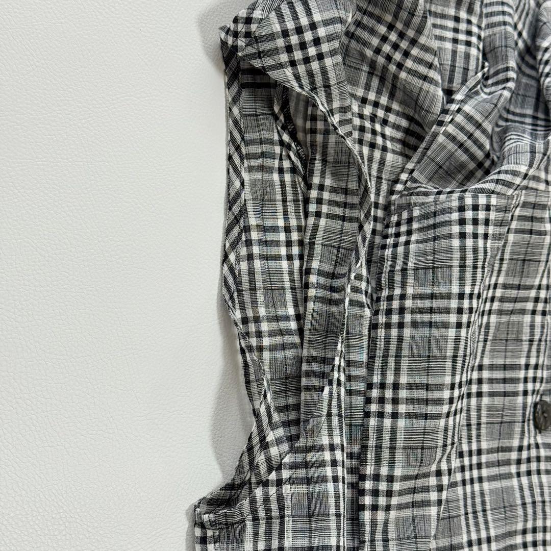 美品✨ センソユニコ 芽風 メフウ チュニックワンピース 変形チェック アシメ