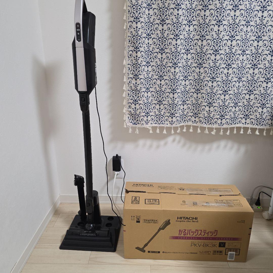 美品　日立　かるパックスティック　コートレスクリーナー　PKV-BK3K