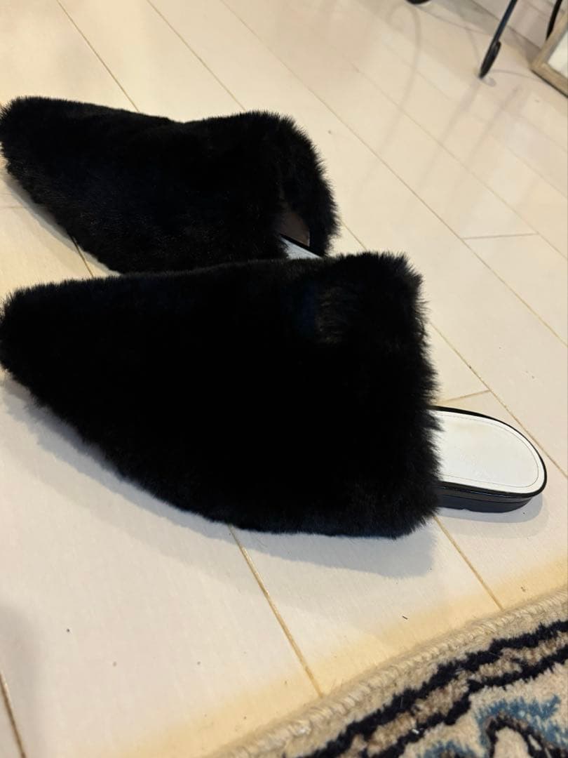 メゾンマルジェラ　フェイクファーミュール　38