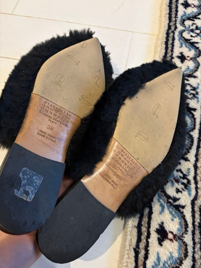 メゾンマルジェラ　フェイクファーミュール　38