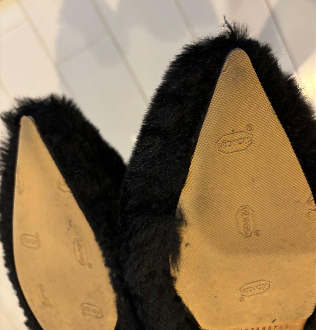 メゾンマルジェラ　フェイクファーミュール　38