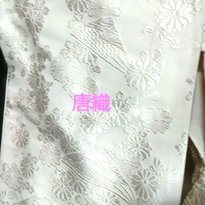 白無垢 菊と扇子柄に唐織 5