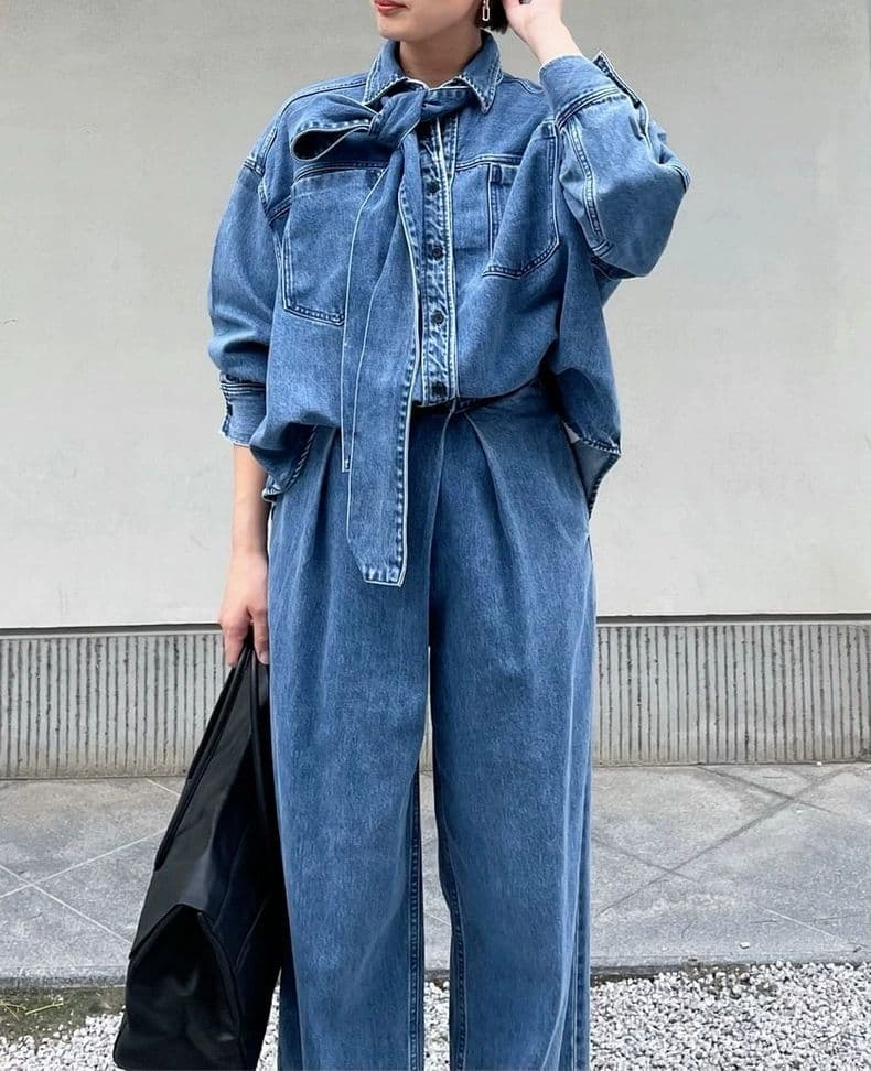 【Whim Gazette】デニムボウタイシャツ