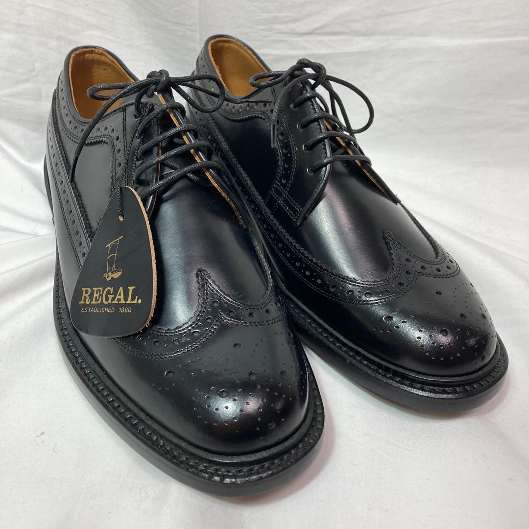 未使用 REGAL リーガル　ウイングチップ　外羽根　25EE 黒　2589