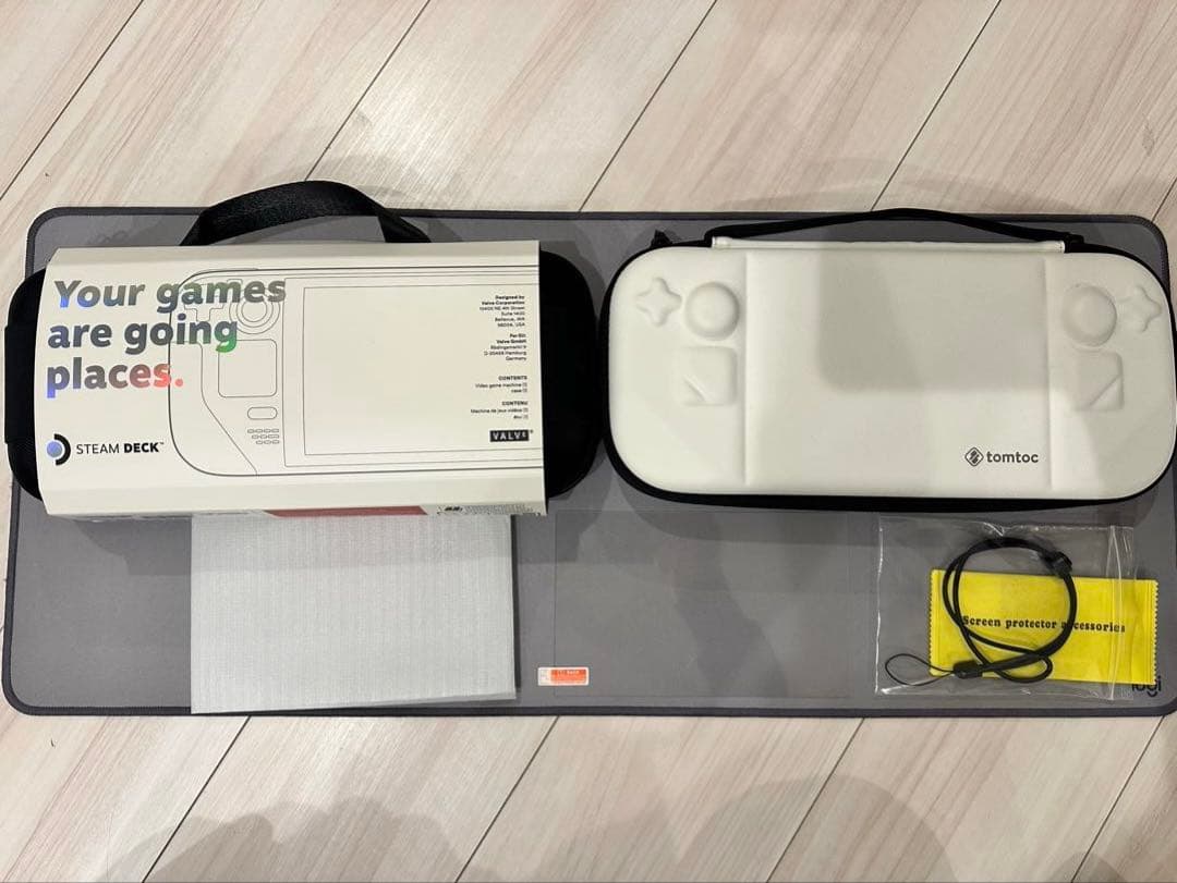 Steam Deck 64GB LCD+保護ケース2種+microSD512