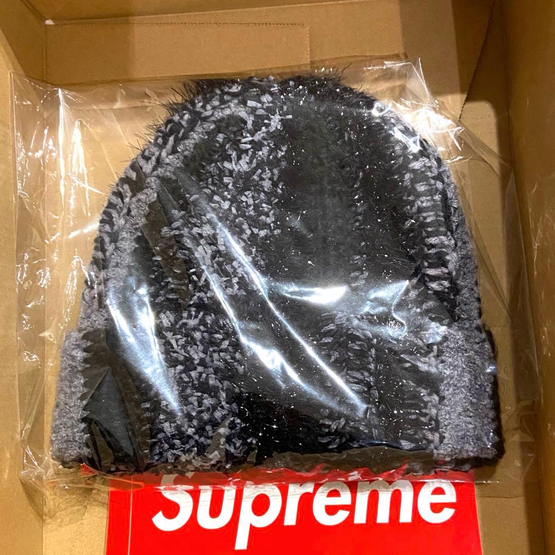【新品】 Supreme 25FW Tiesel Stripe Beanie 黒