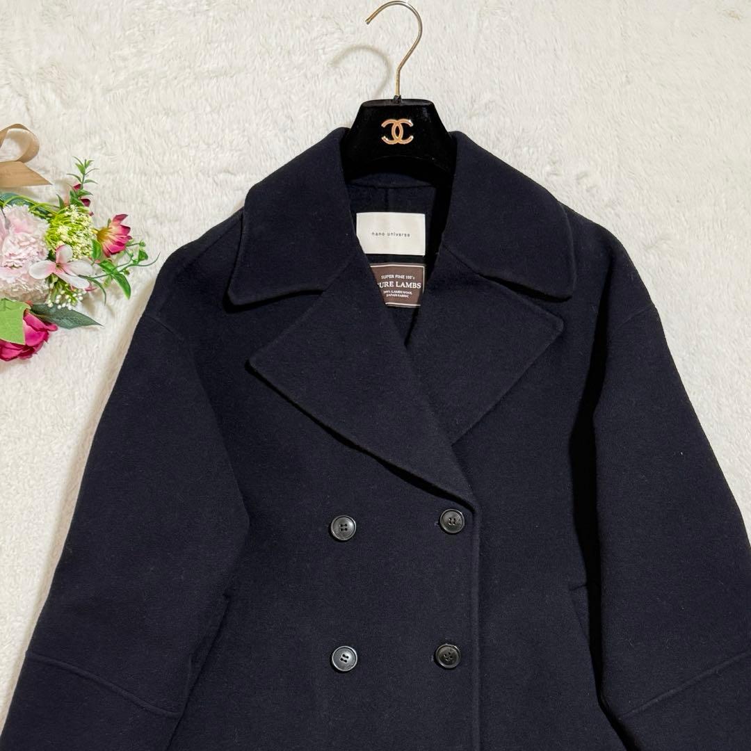 美品✨　ナノユニバース　PURE LAMBS リバーミドルコート　L　24AW