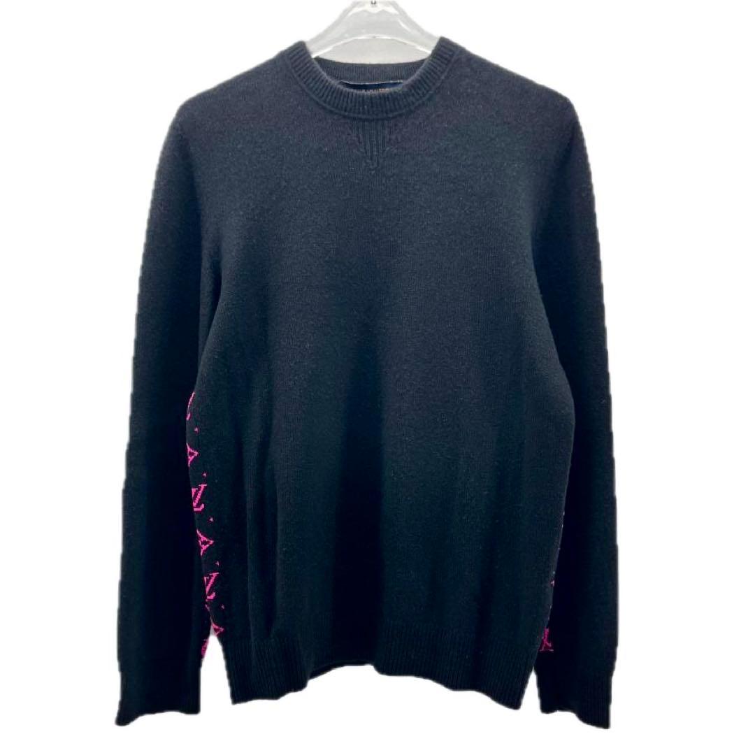 ルイ・ヴィトン ブラック クルーネック セーター