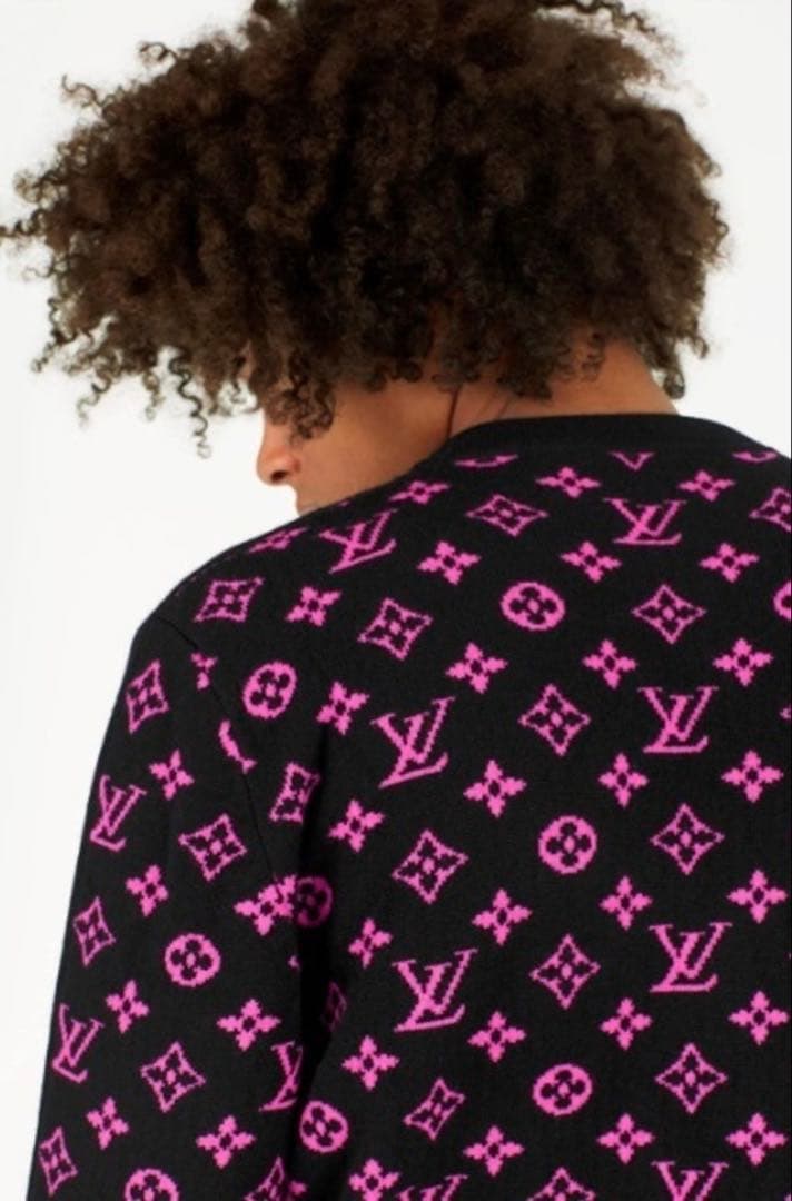 ルイ・ヴィトン ブラック クルーネック セーター