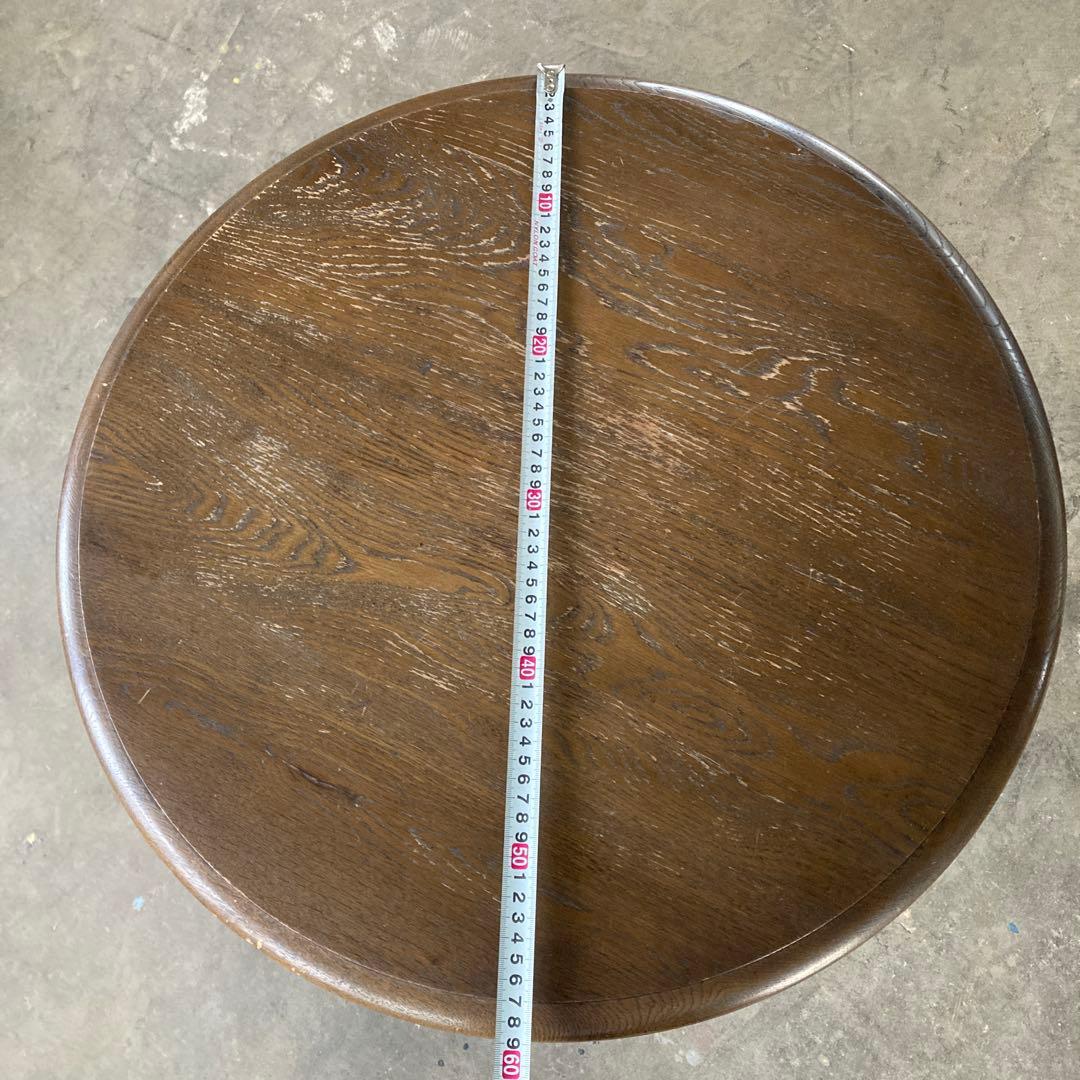 M*M様 天然木 コーヒーテーブル 丸テーブル 木製 直径59.5cm