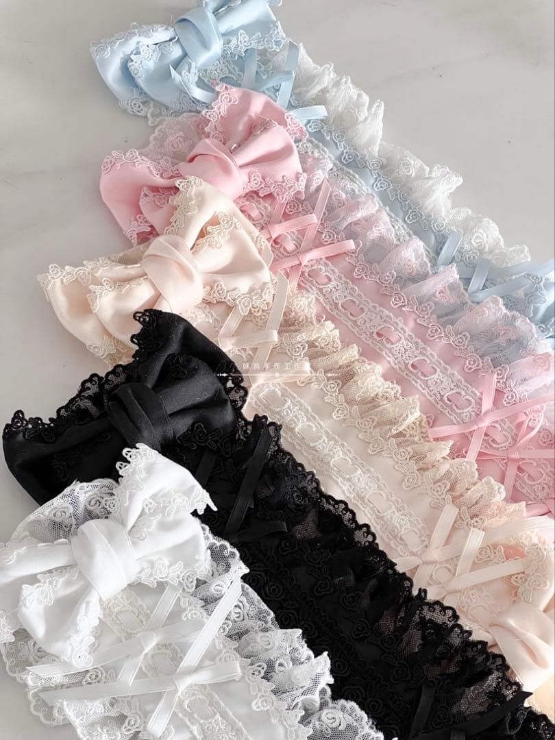 ♡ 5点 Princess rose フリルレースリボンヘッドドレス ♡