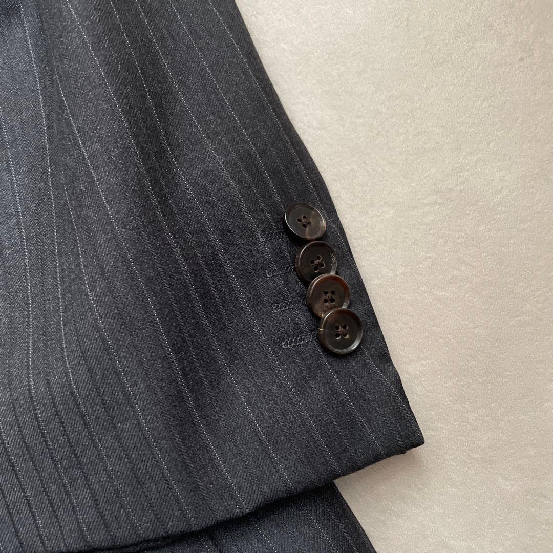 バーニーズニューヨーク ロロピアーナ スーツ グレー ストライプ L相当