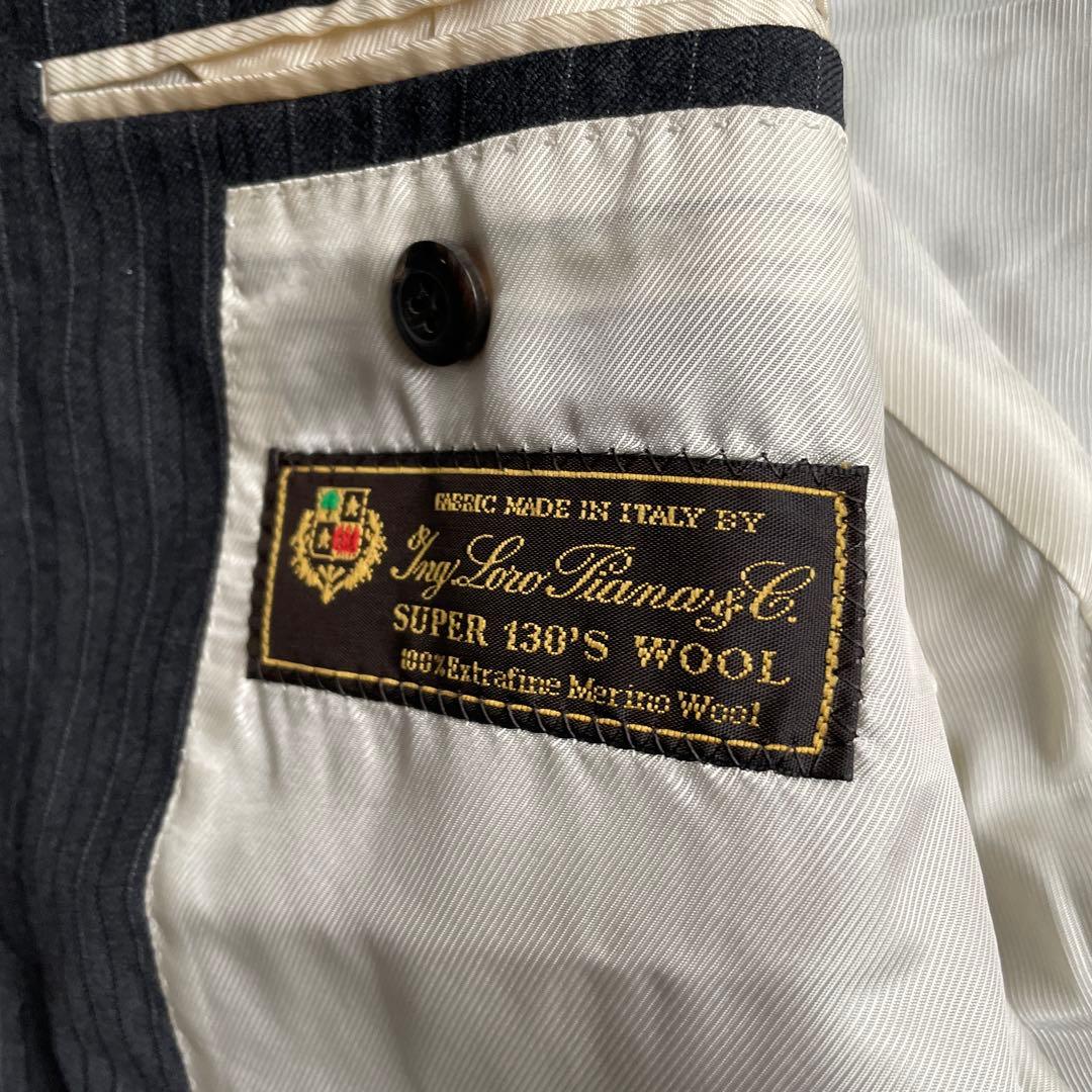 バーニーズニューヨーク ロロピアーナ スーツ グレー ストライプ L相当