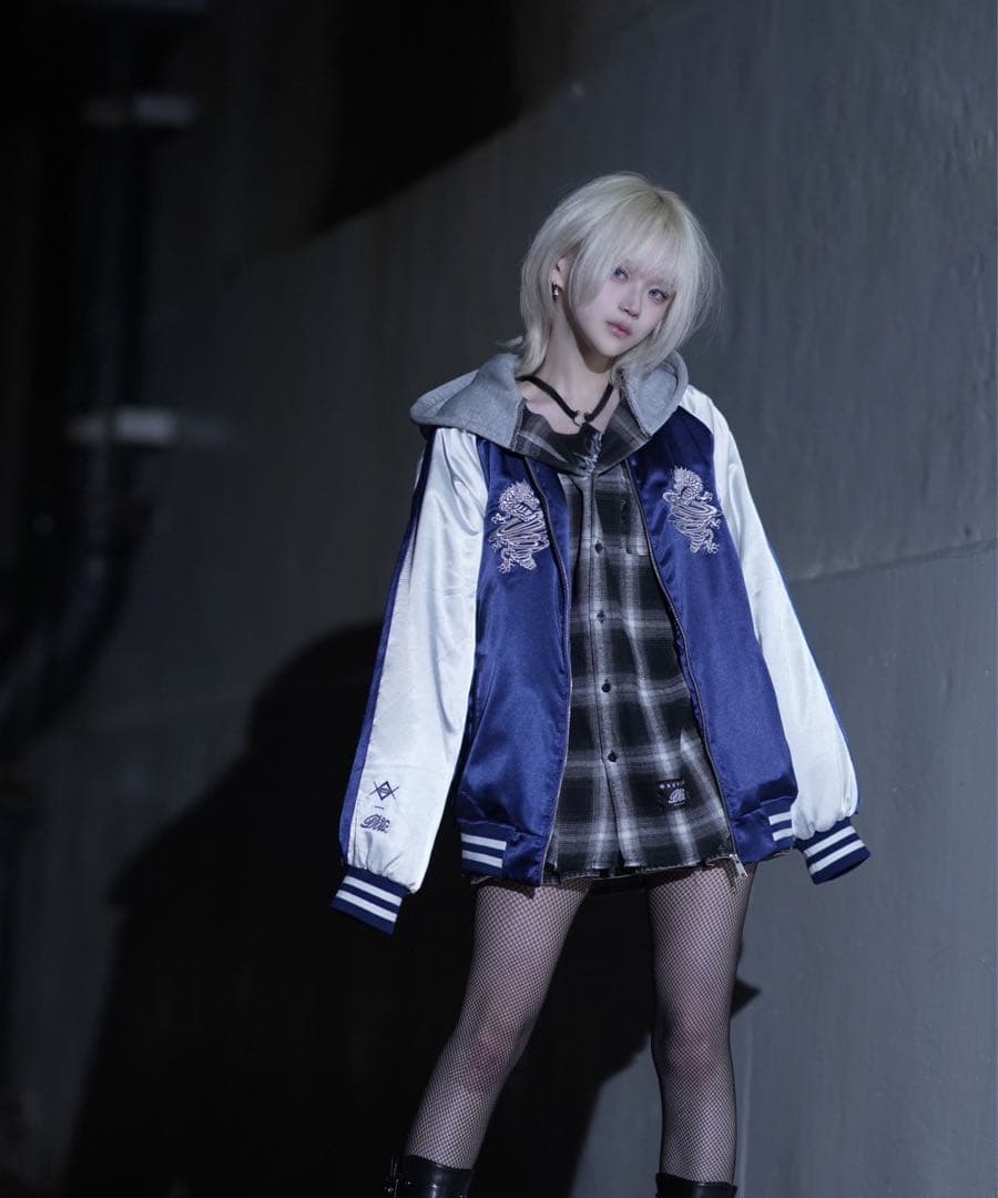 【きゅー】REFLEM×DustDevilスカジャン