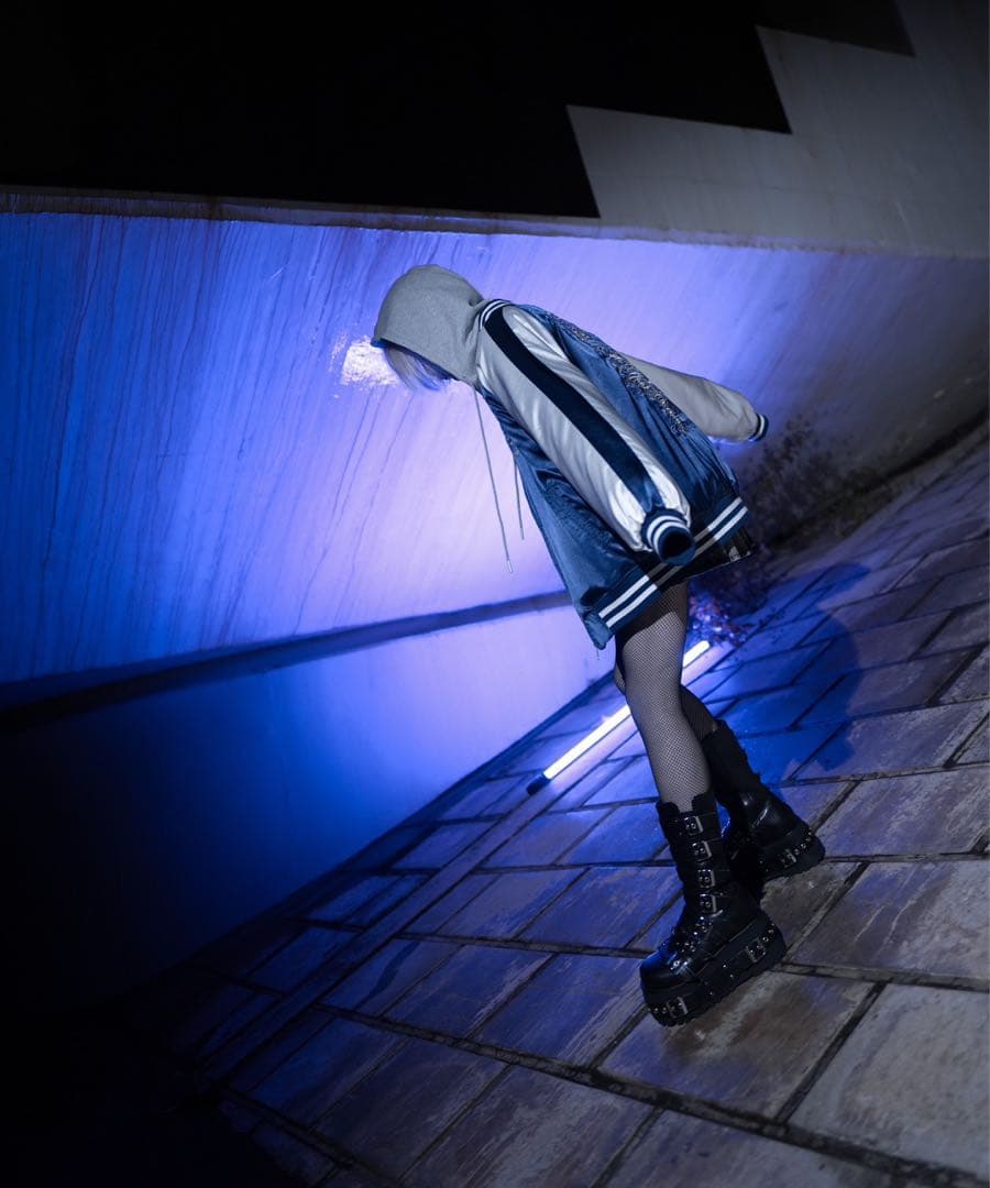 【きゅー】REFLEM×DustDevilスカジャン