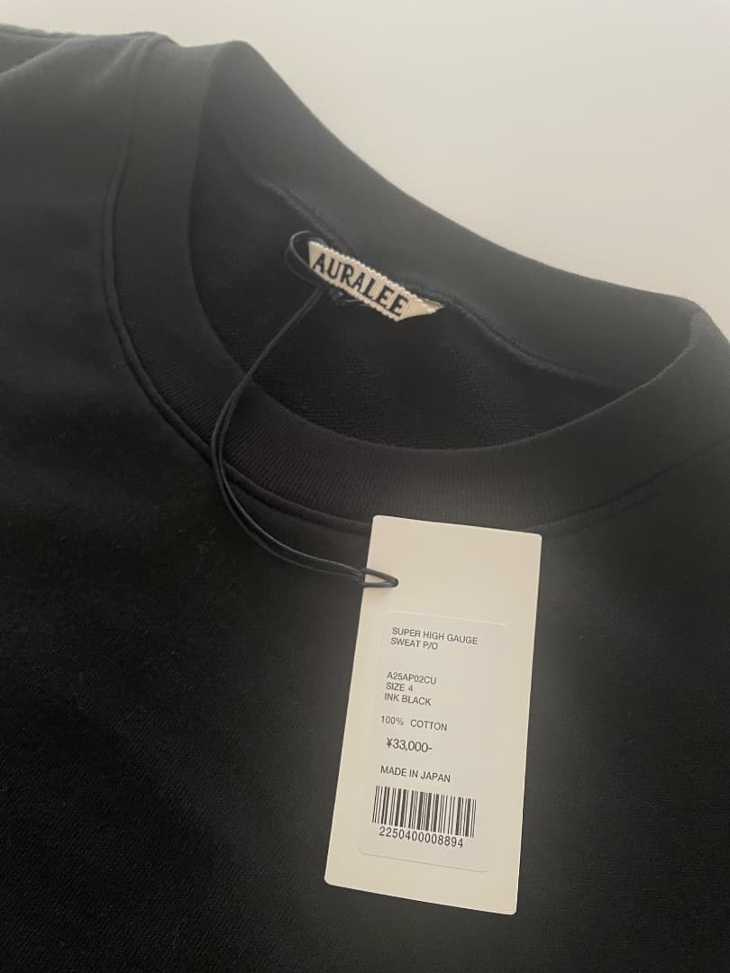 【未使用に近い】オーラリーSUPER HIGH GAUGE SWEAT P/O