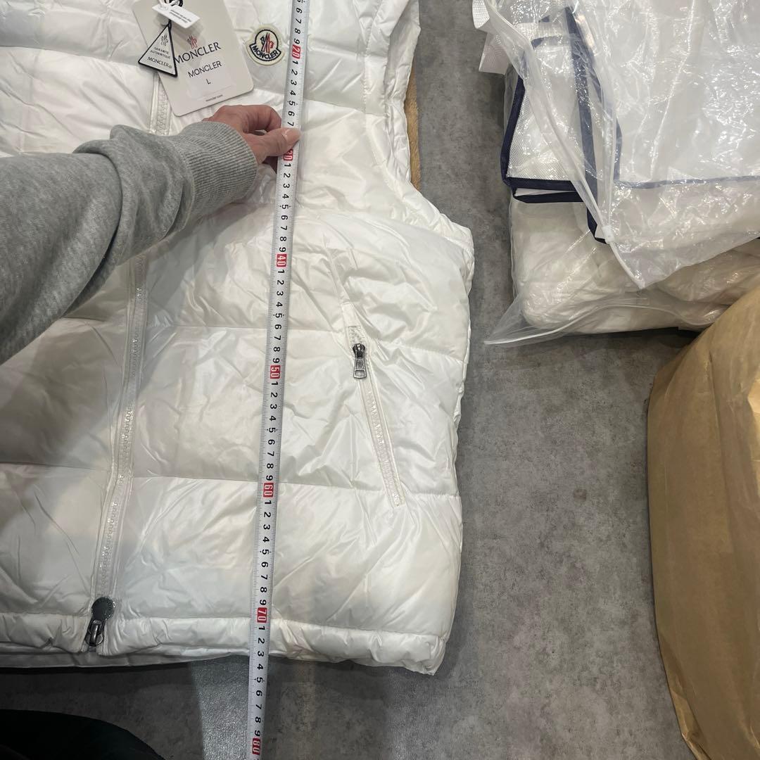 モンクレール　ダウンベスト　メンズ　ホワイト　Lサイズ　一点限り　MONCLER