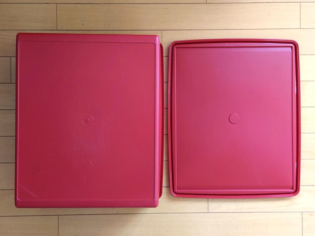 マッカレド　タッパーウェア スーパーケース レッド 赤2個セピア6個