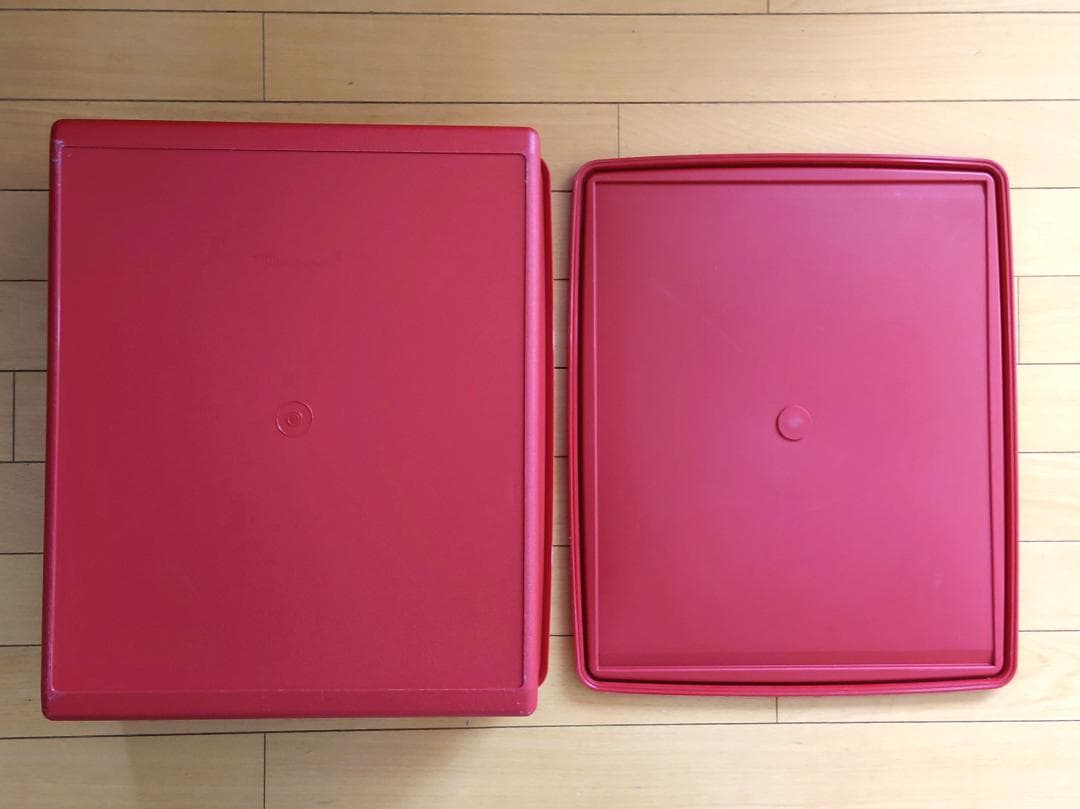 マッカレド　タッパーウェア スーパーケース レッド 赤2個セピア6個