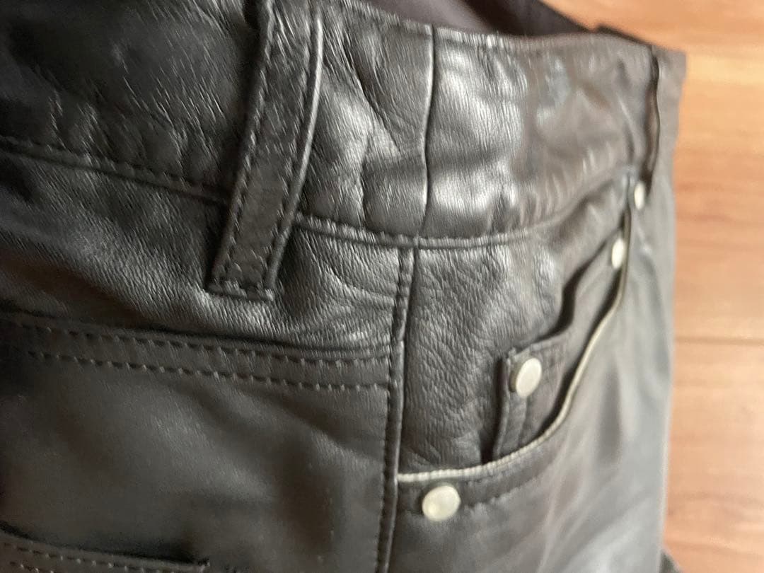 INSCRIRE アンスクリア 羊革レザー ハーフパンツ