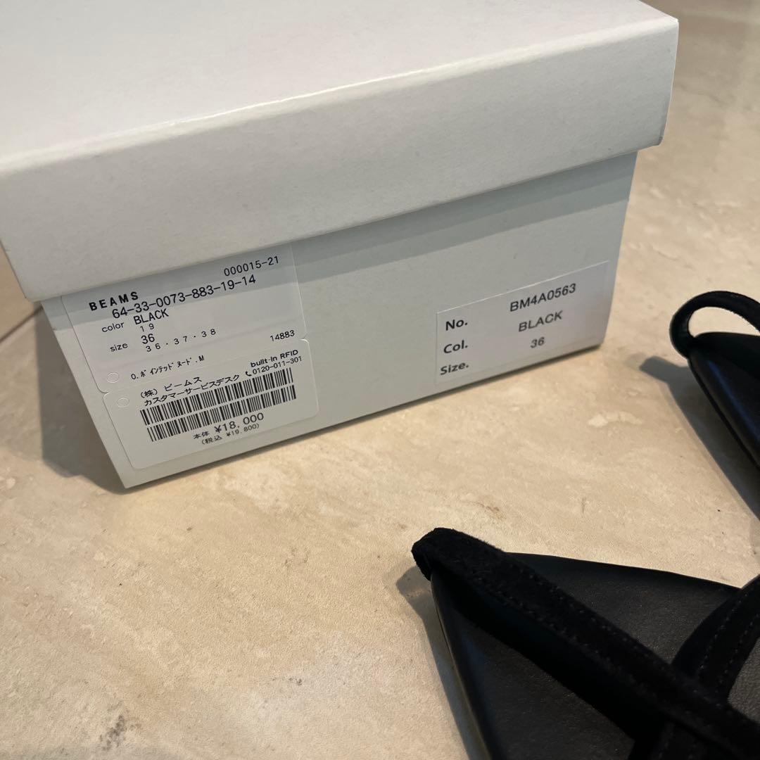 美品　Demi Luxe ビームスブラック フラットサンダル　目黒越子