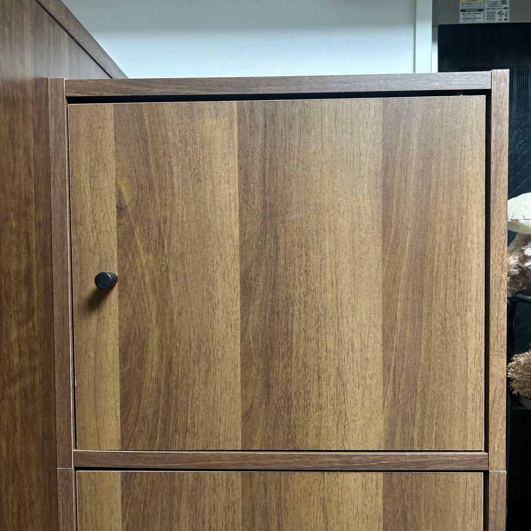 【ゆう】ぼん家具　本棚　5段　扉付き