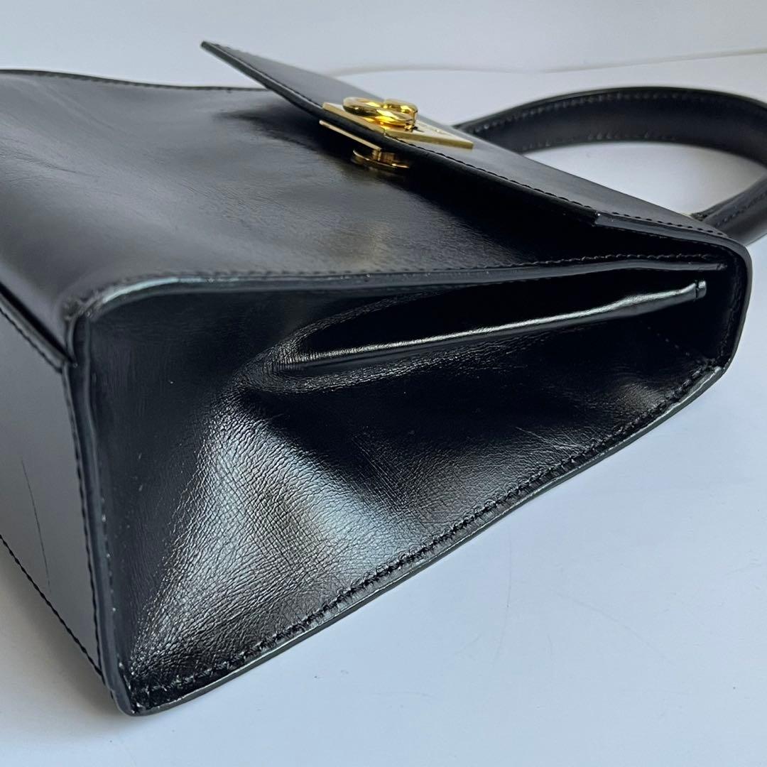 ✨極美品✨　CELINE ガンチーニ　ハンドバッグ　ブラック　黒　ミニ　バッグ