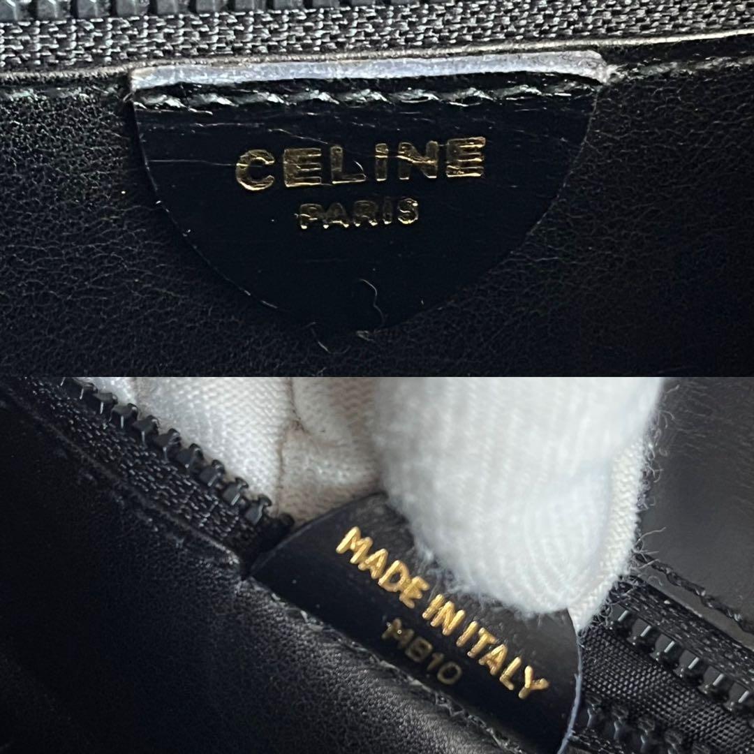 ✨極美品✨　CELINE ガンチーニ　ハンドバッグ　ブラック　黒　ミニ　バッグ