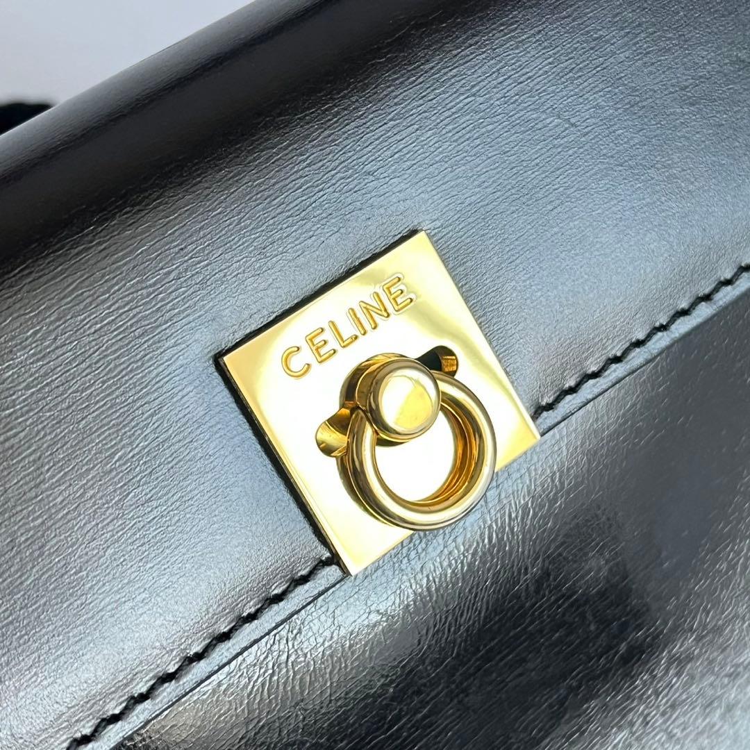 ✨極美品✨　CELINE ガンチーニ　ハンドバッグ　ブラック　黒　ミニ　バッグ