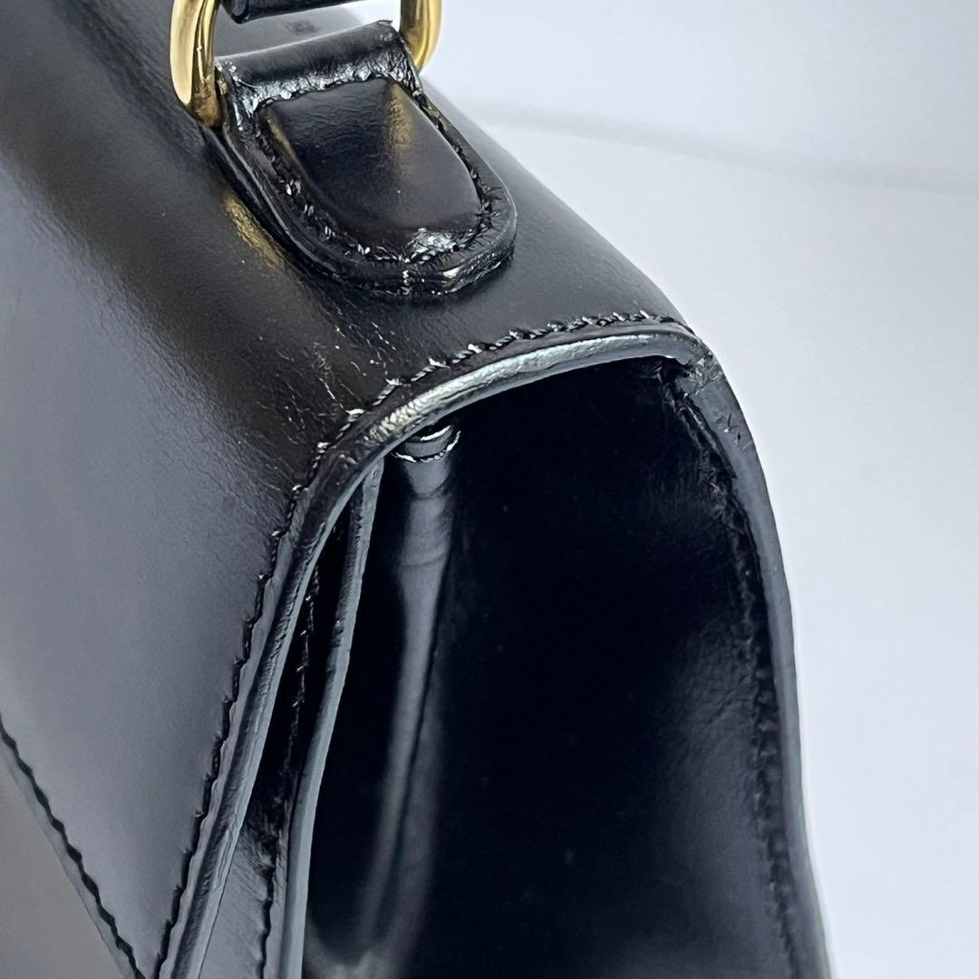 ✨極美品✨　CELINE ガンチーニ　ハンドバッグ　ブラック　黒　ミニ　バッグ