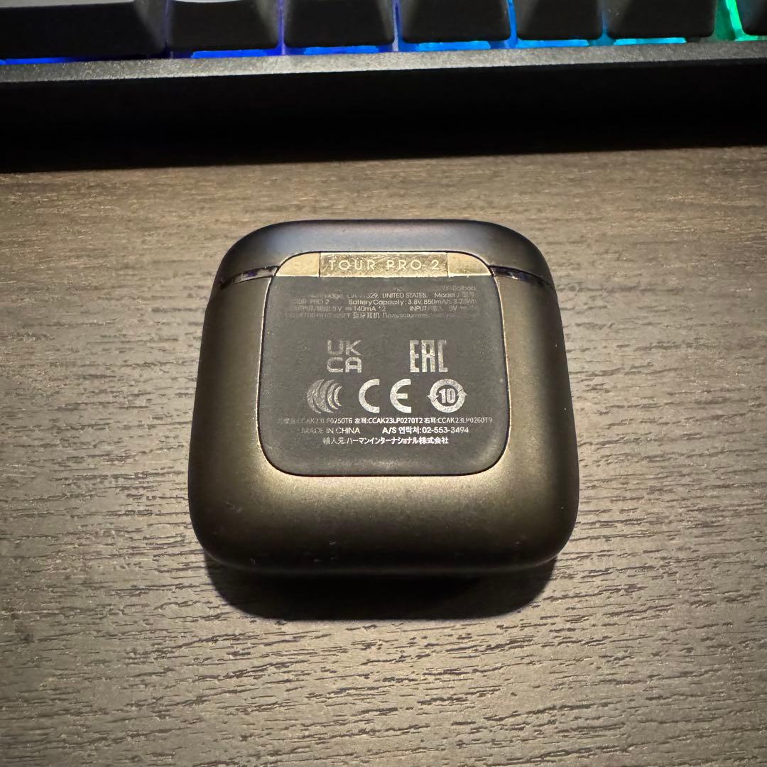 JBL TOUR PRO 2 ワイヤレスイヤホン 充電ケース付き ブラック