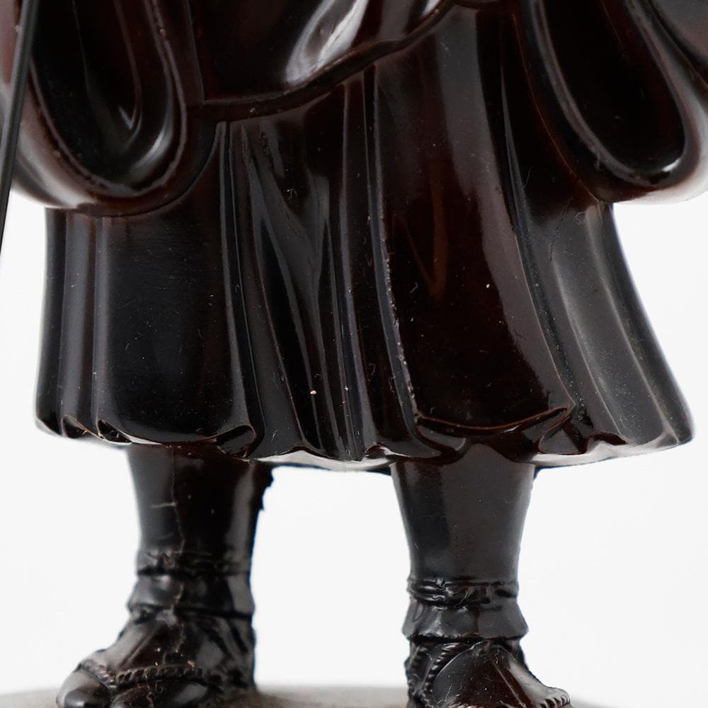 T牧田秀雲作 高岡銅器 空海 弘法大師像 銅像 置物 飾物 銅器　金属工芸