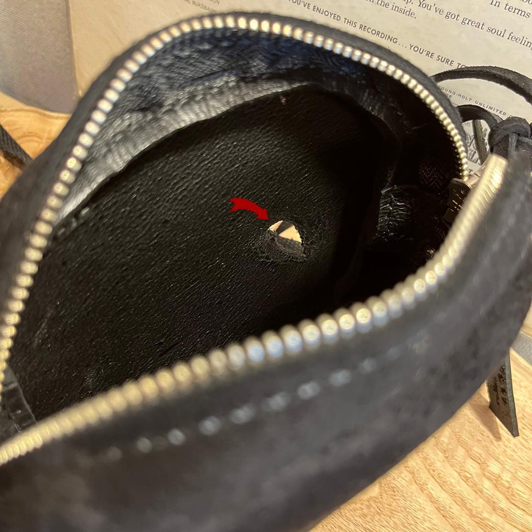 リトルミイのワッペン付きポシェット kudu革バッグ レザーポシェット #232