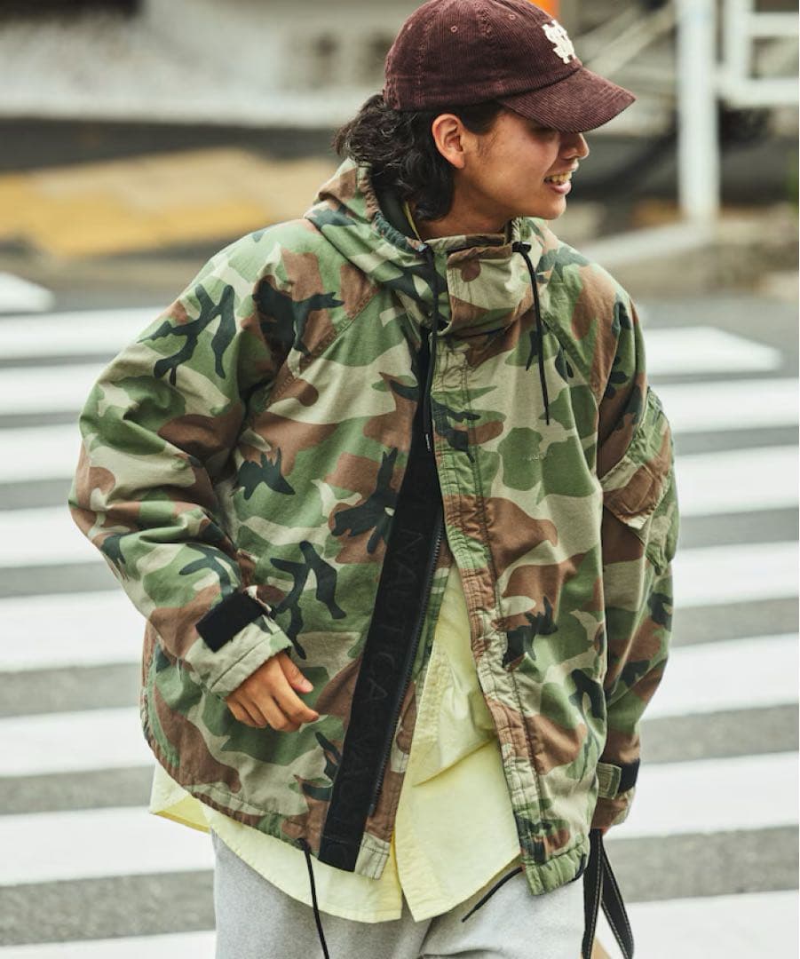 【NAUTICA】ビックシルエットミリタリーショートブルゾン 未使用に近い 美品