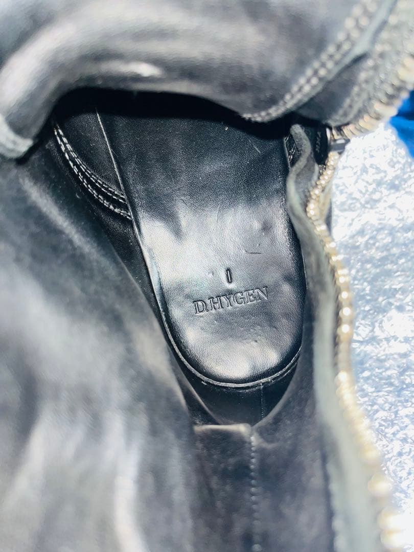 D.hygen 馬革 黒レザー厚底ミリタリーブーツ 日本限定版 limited