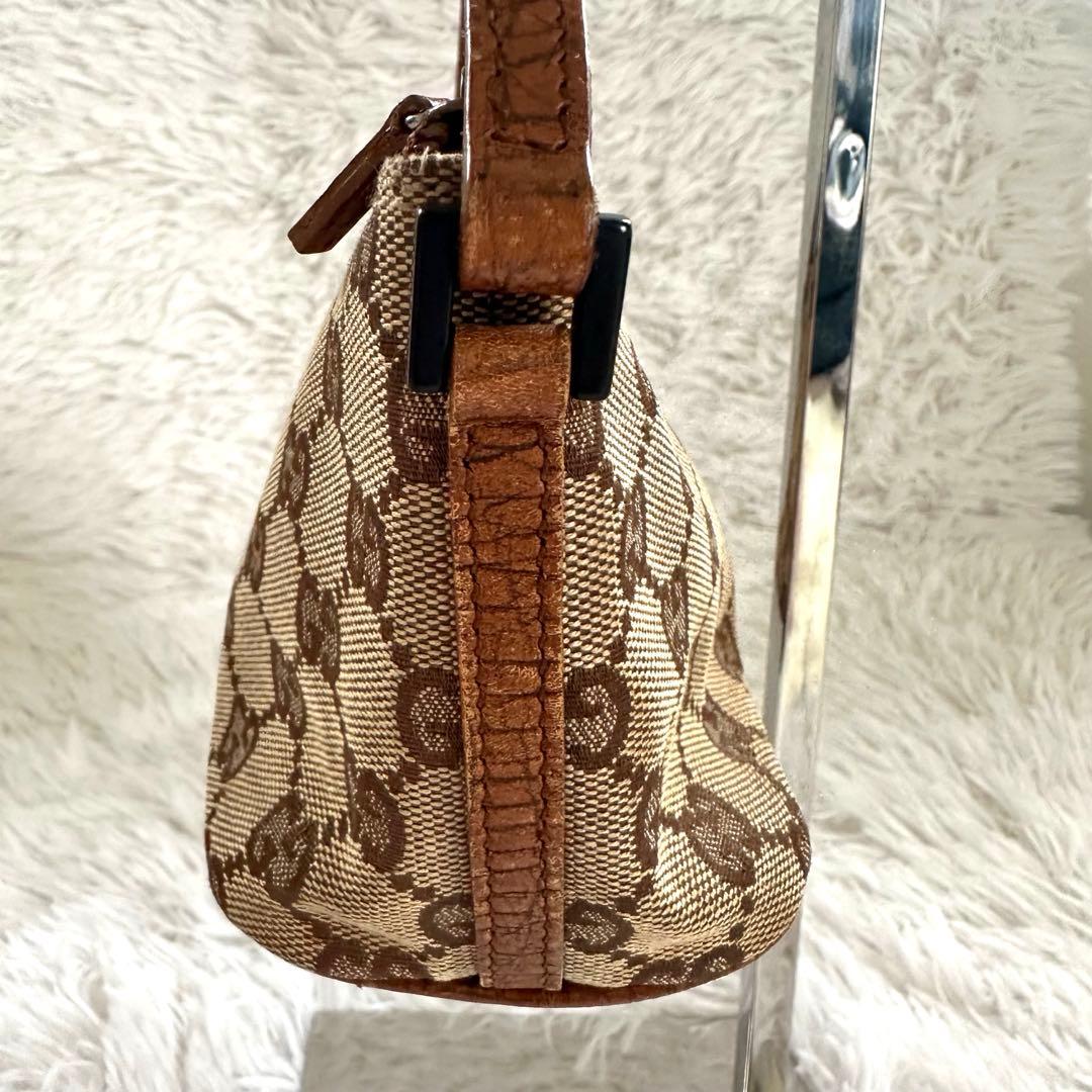 GUCCI グッチ アクセサリーポーチ GG柄 キャンバス ブラウン